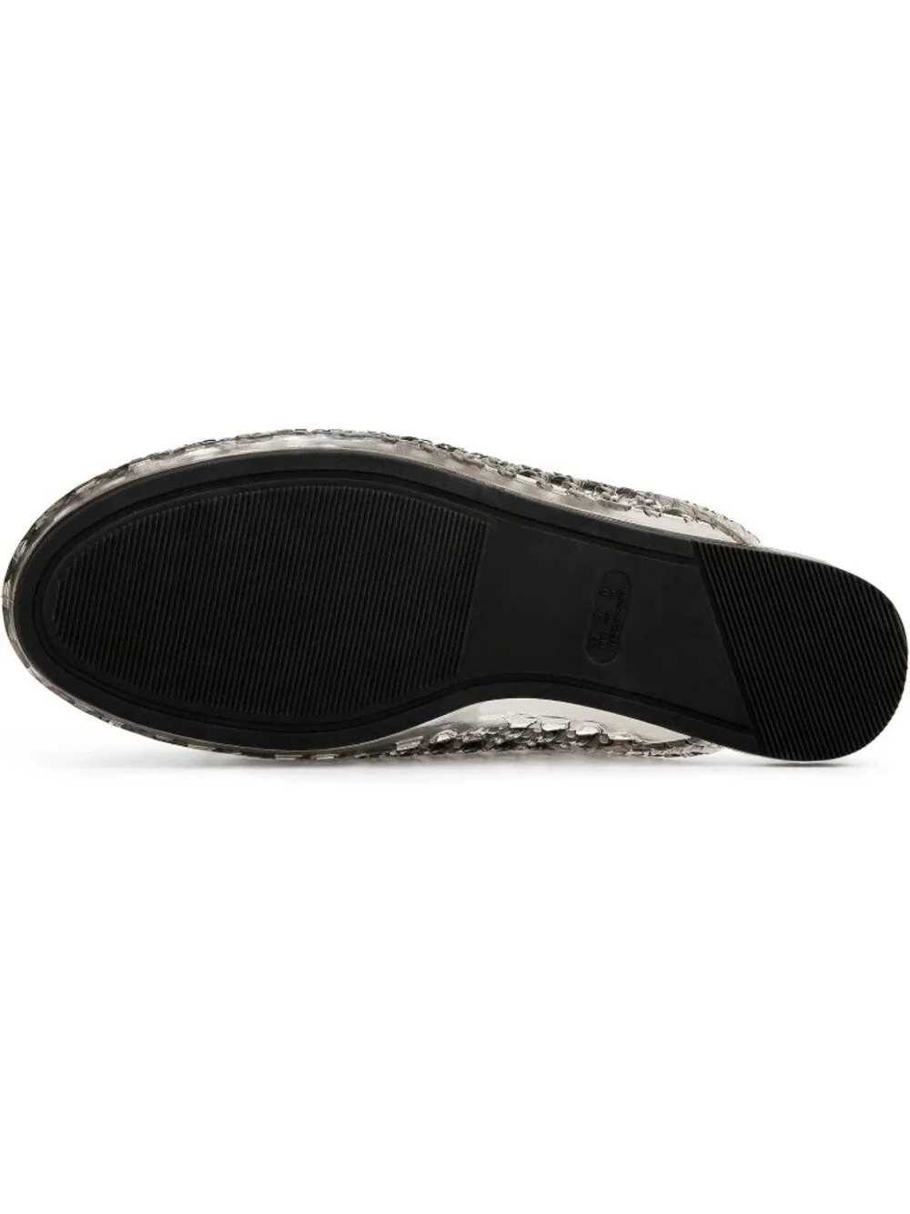 Women's Ash Gray Clear Mesh Hollow Slip On Closed Toe Jelly Casual Flat Sandals